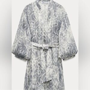 Metallic Thread Animal Print Dress